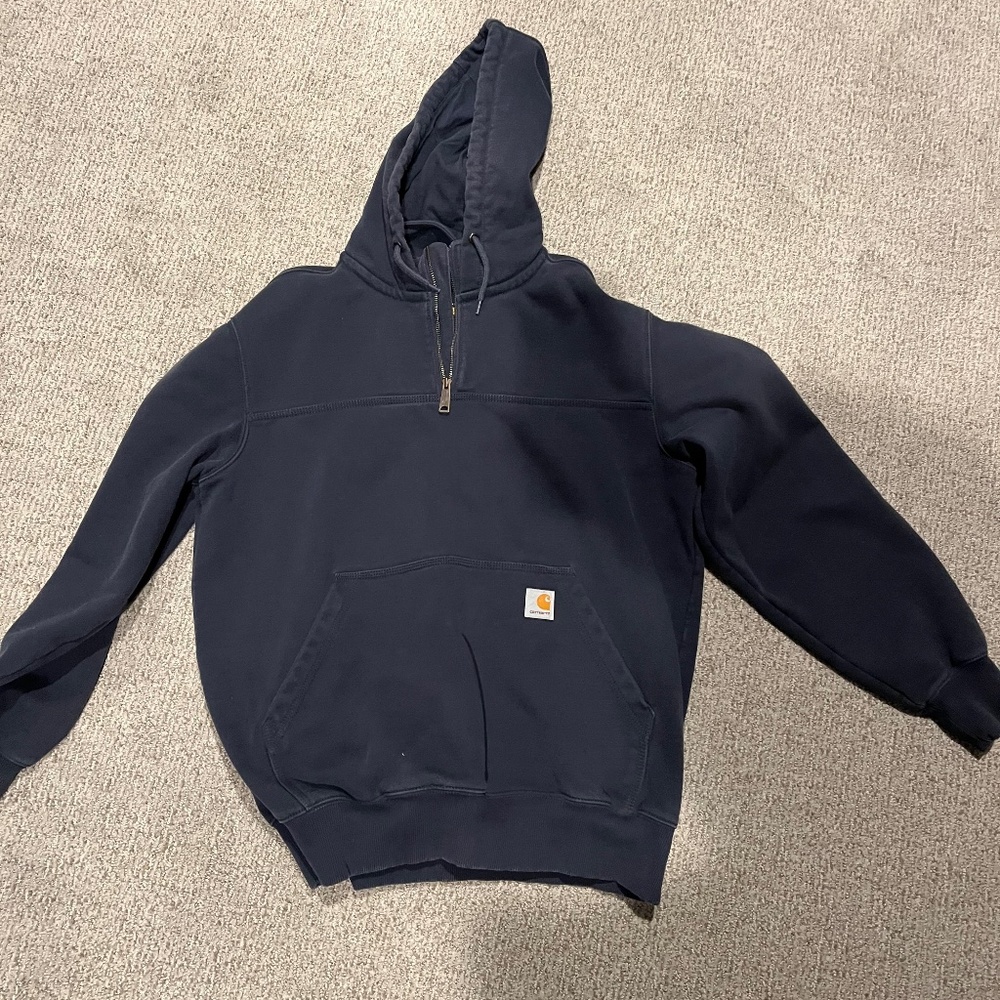 Carhart 1/4 zip Hoodie. Size L